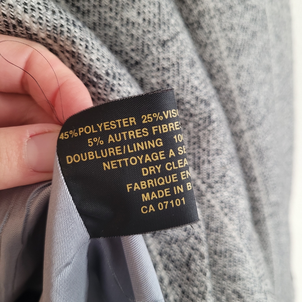 Vintage Sears Classic Gray Plaid Wool Men's Blazer - Picture 6 of 7
